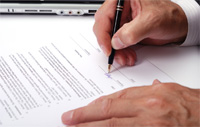 signing an agreement